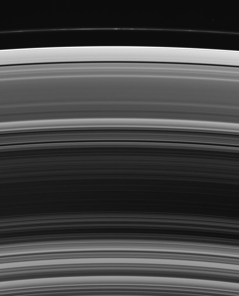 A view of Saturn's main ring system