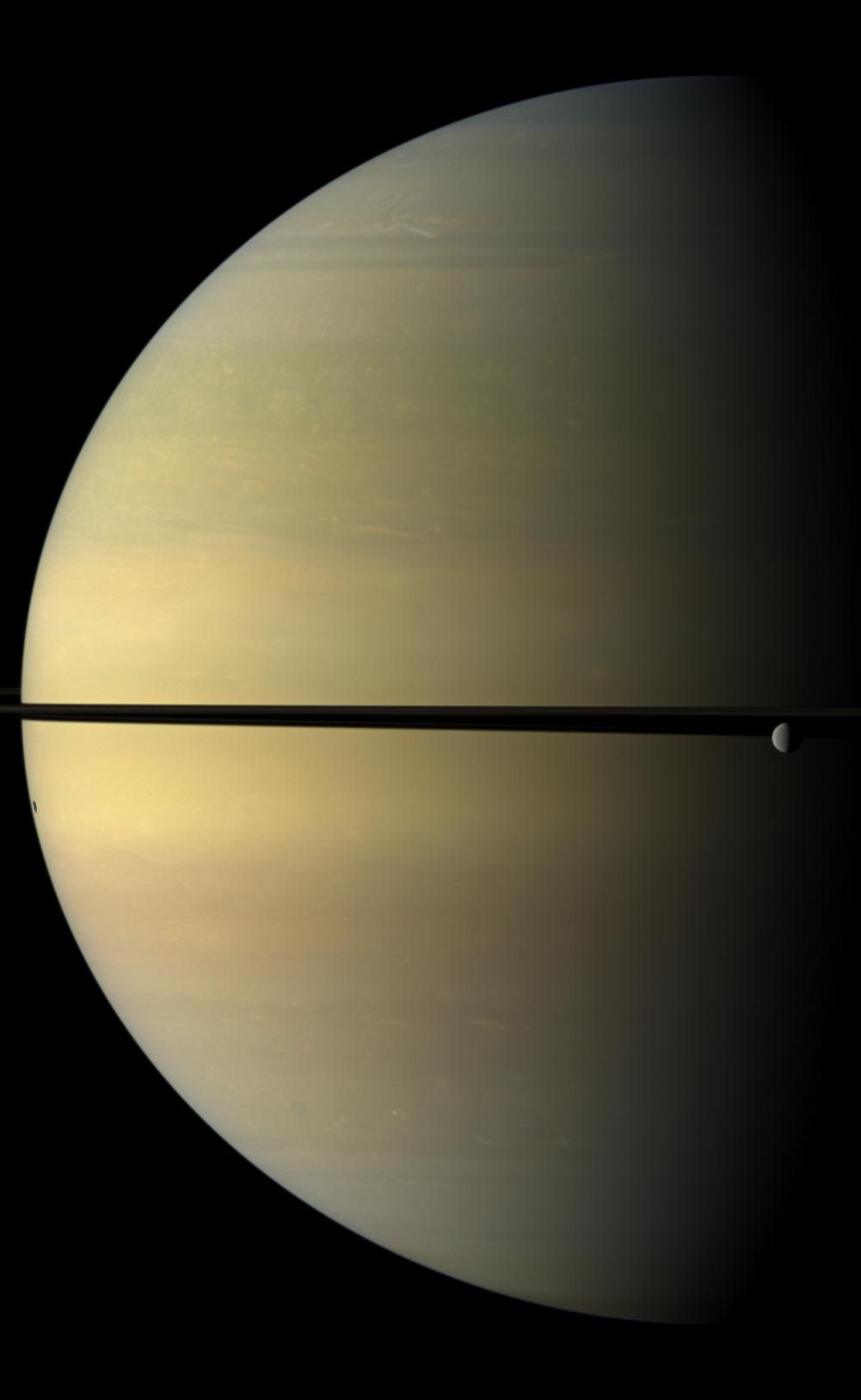 Saturn and Rhea.