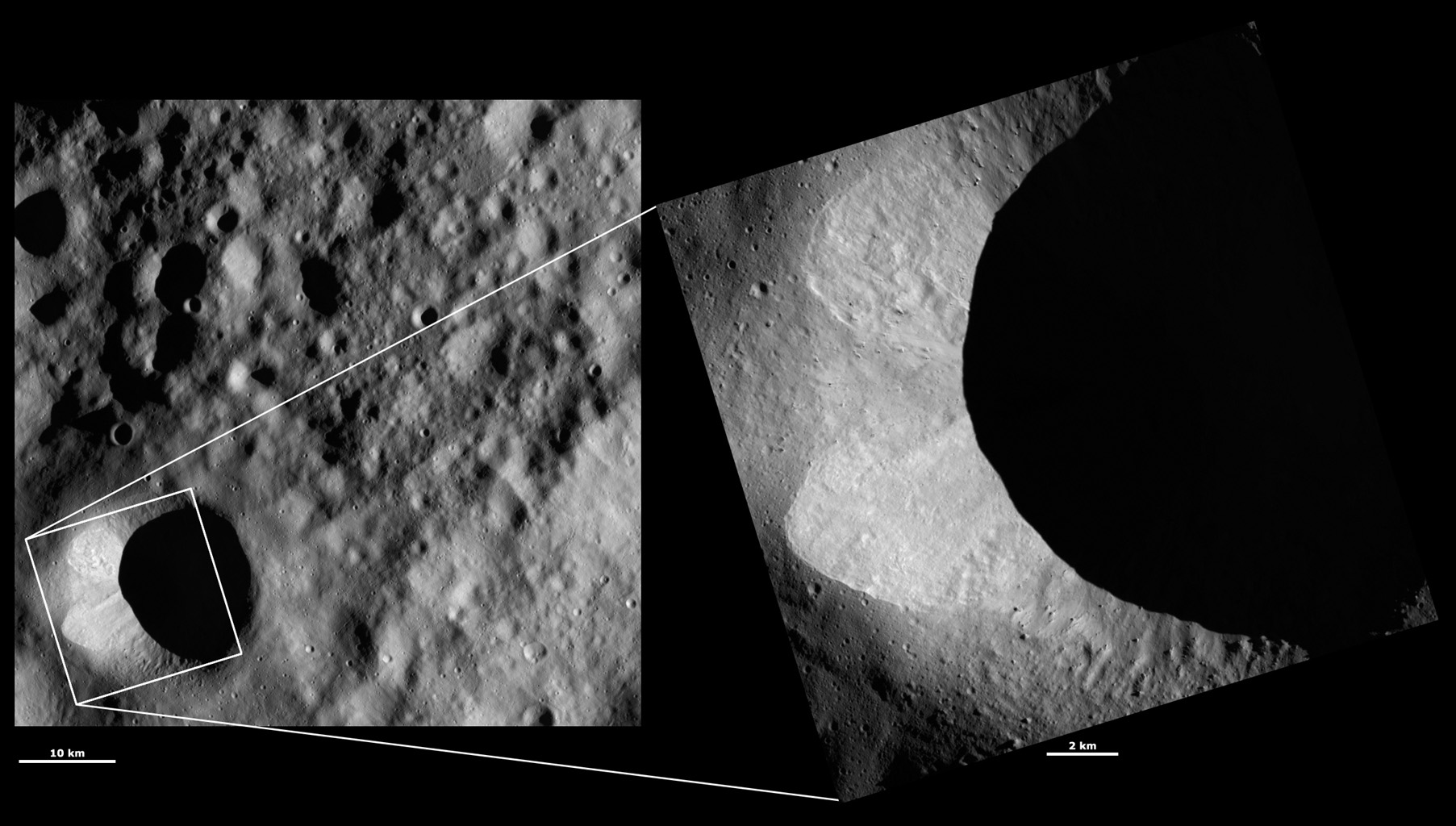 HAMO and LAMO Images of Scantia Crater
