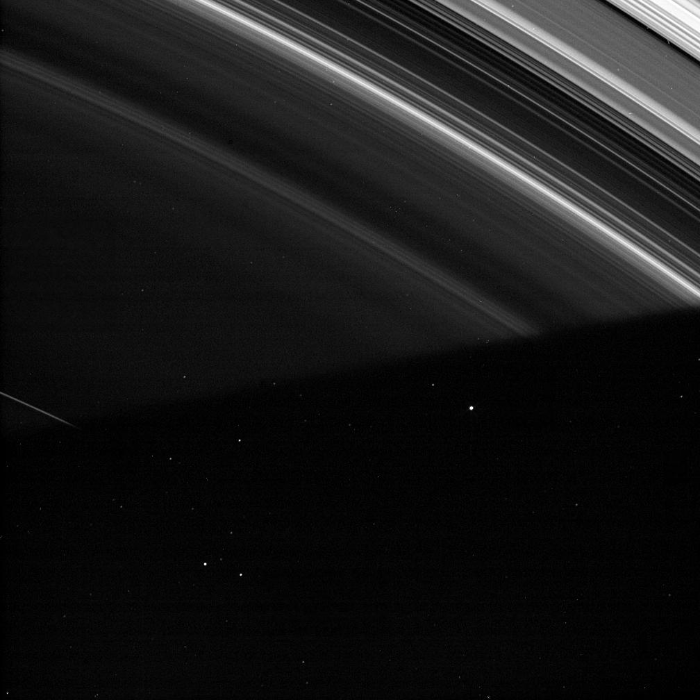 Saturn's shadow cloaks the faint D ring