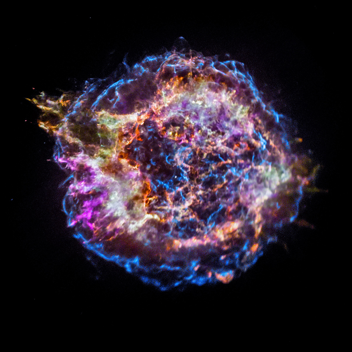 Colorful image of supernova remnant