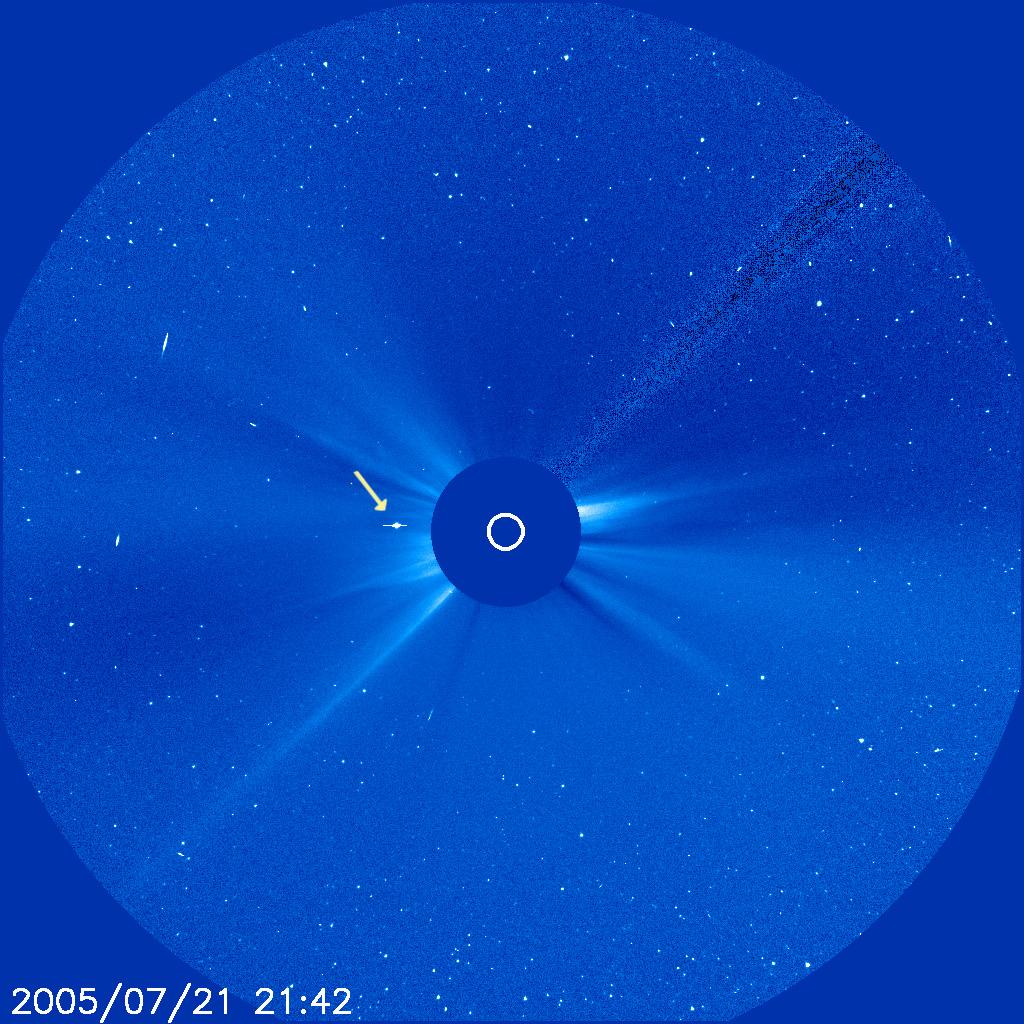 SOHO Watches Saturn and Cassini Pass Behind the Sun