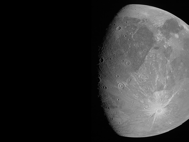 Image of Ganymede taken from Juno spacecraft