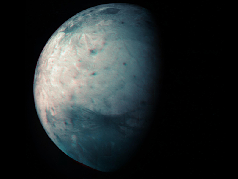 Infrared image of Jupiter's moon Ganymede
