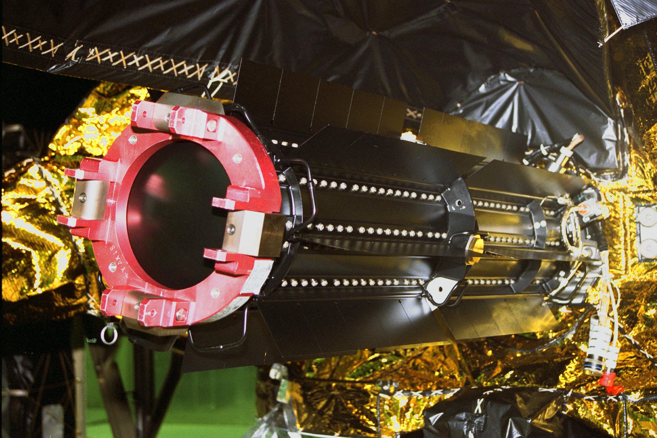 Color image of a spacecraft power system.