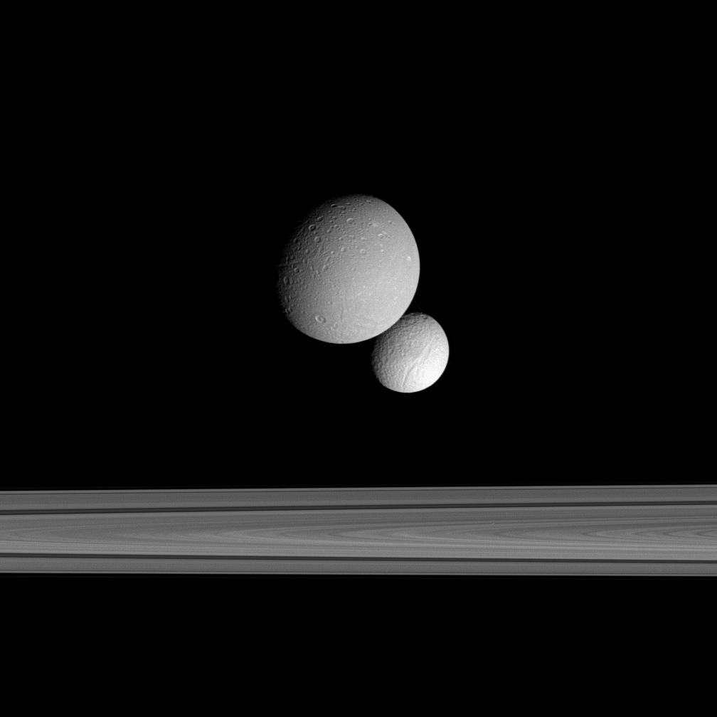 two moons and some rings