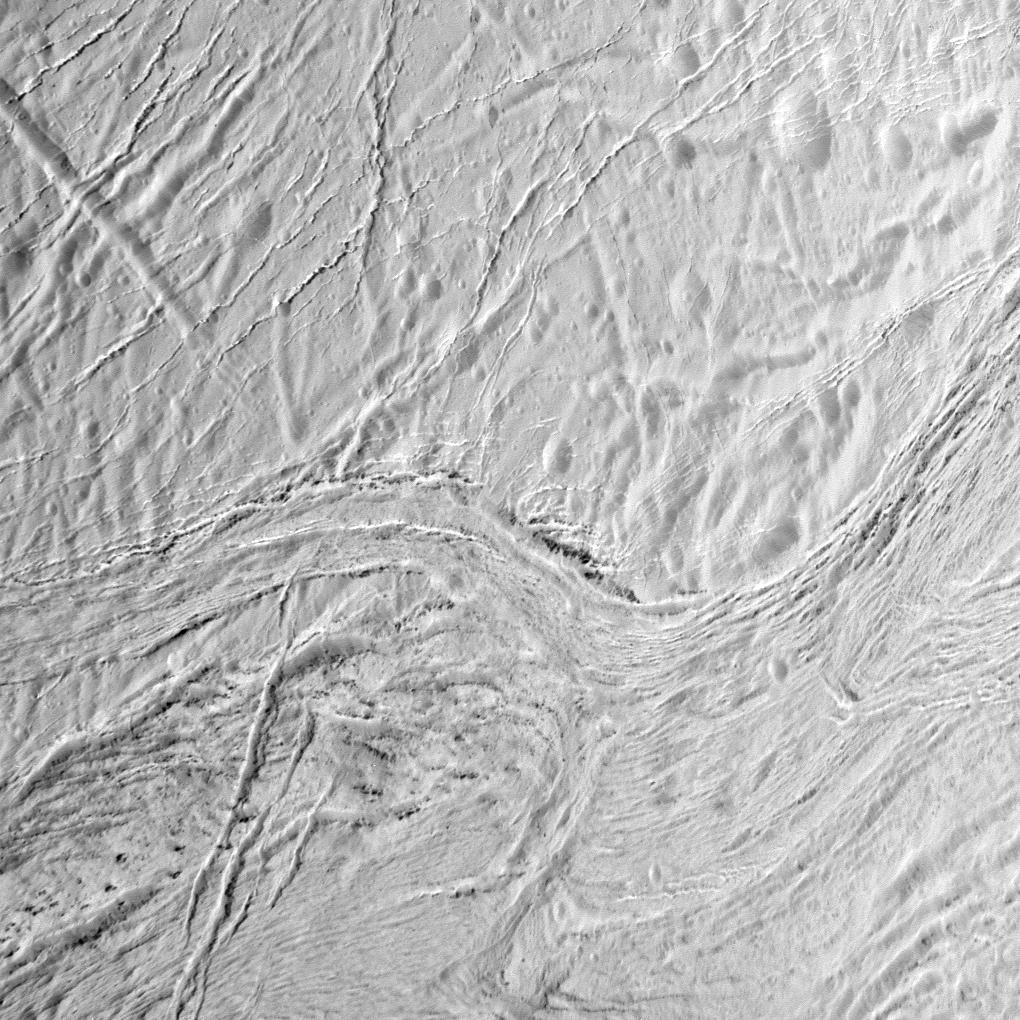 Samarkand Sulci on Saturn's moon Enceladus