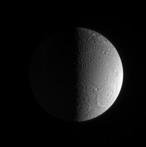 Dione, high southern latitudes