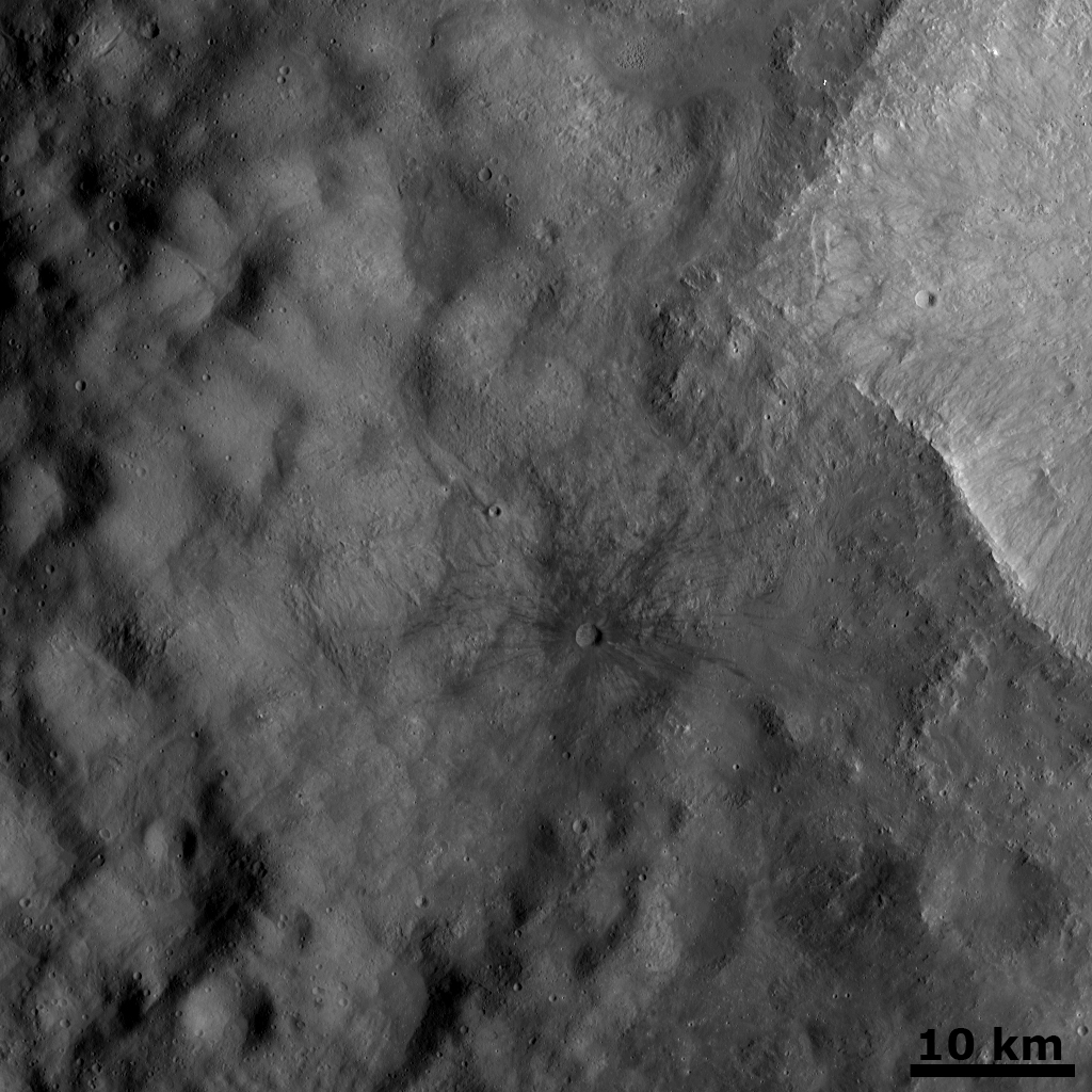 Fresh Dark Ray Crater