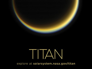 Saturn's Moon Titan Poster - Version A