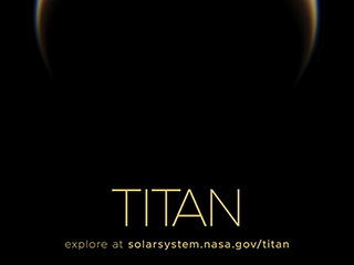 Saturn's Moon Titan Poster - Version C