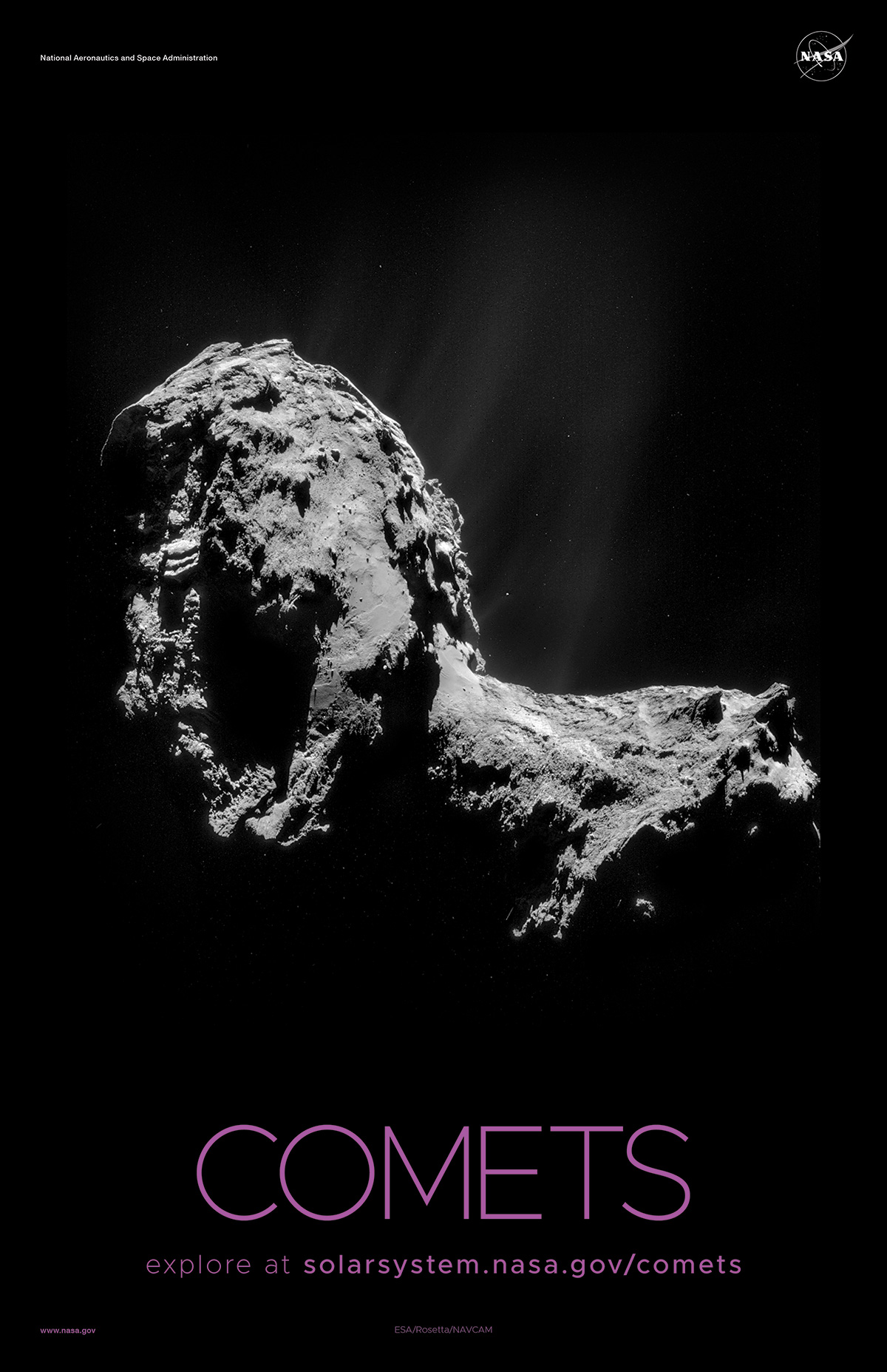 Close up view of comet.