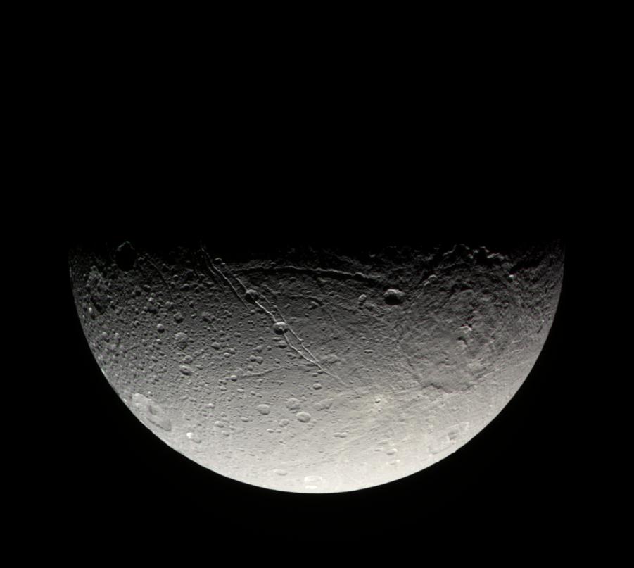 Dione's south pole
