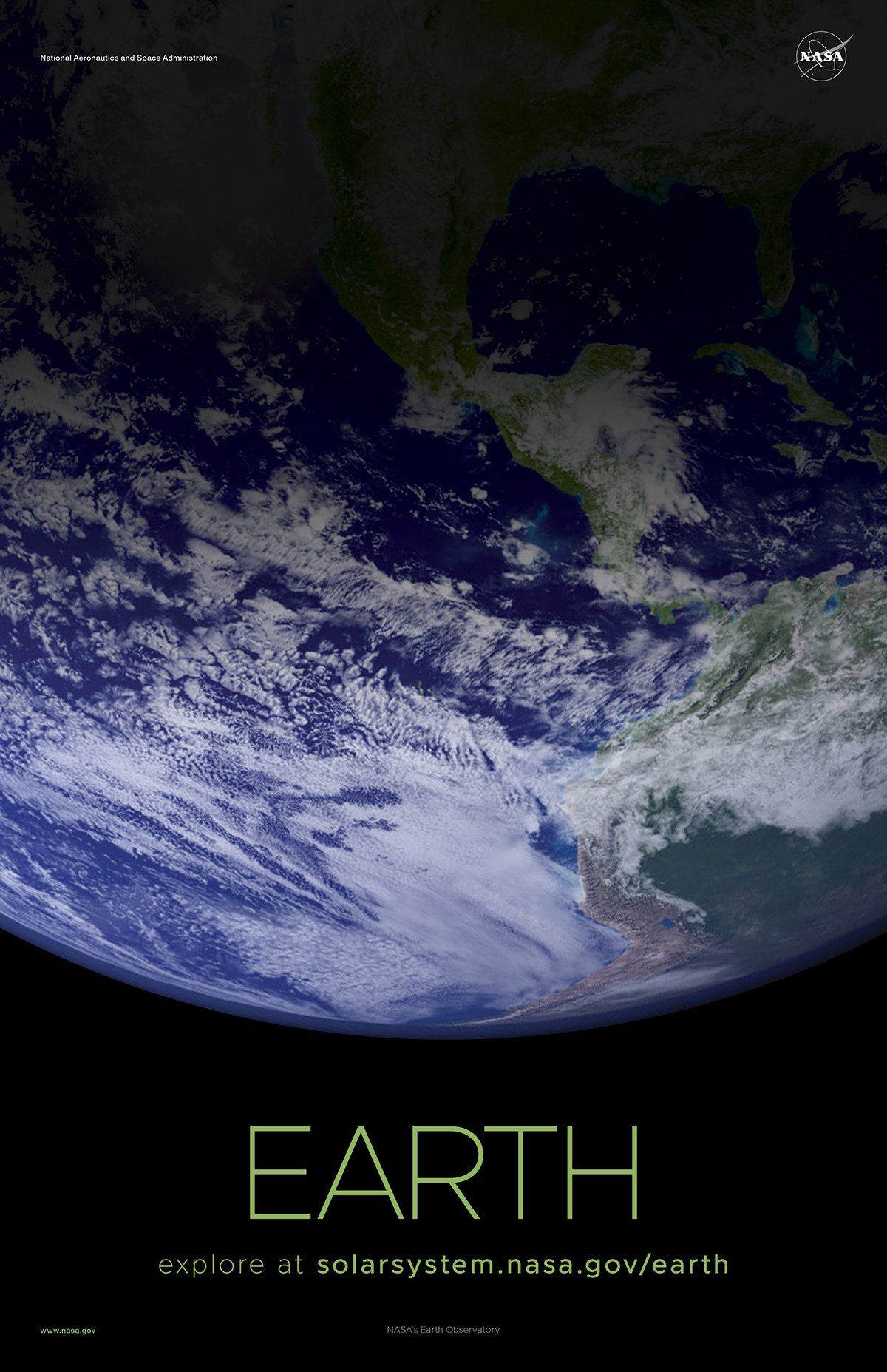 Earth Poster Version NASA Solar System