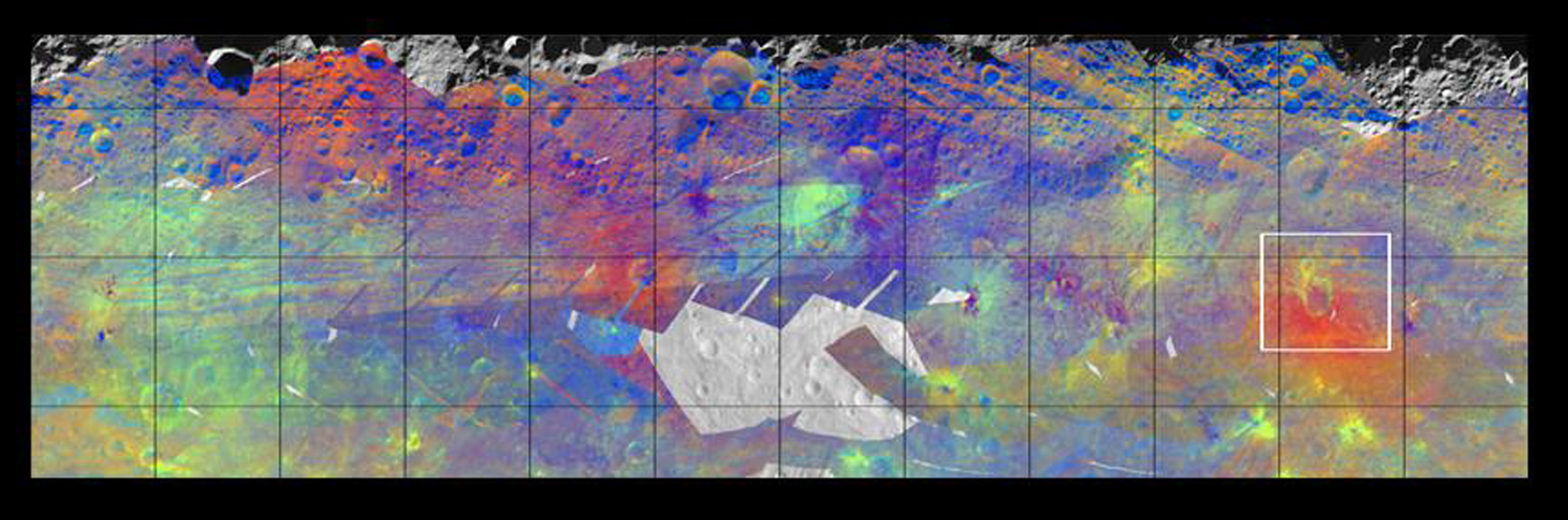 Colorized Infrared View of Vesta