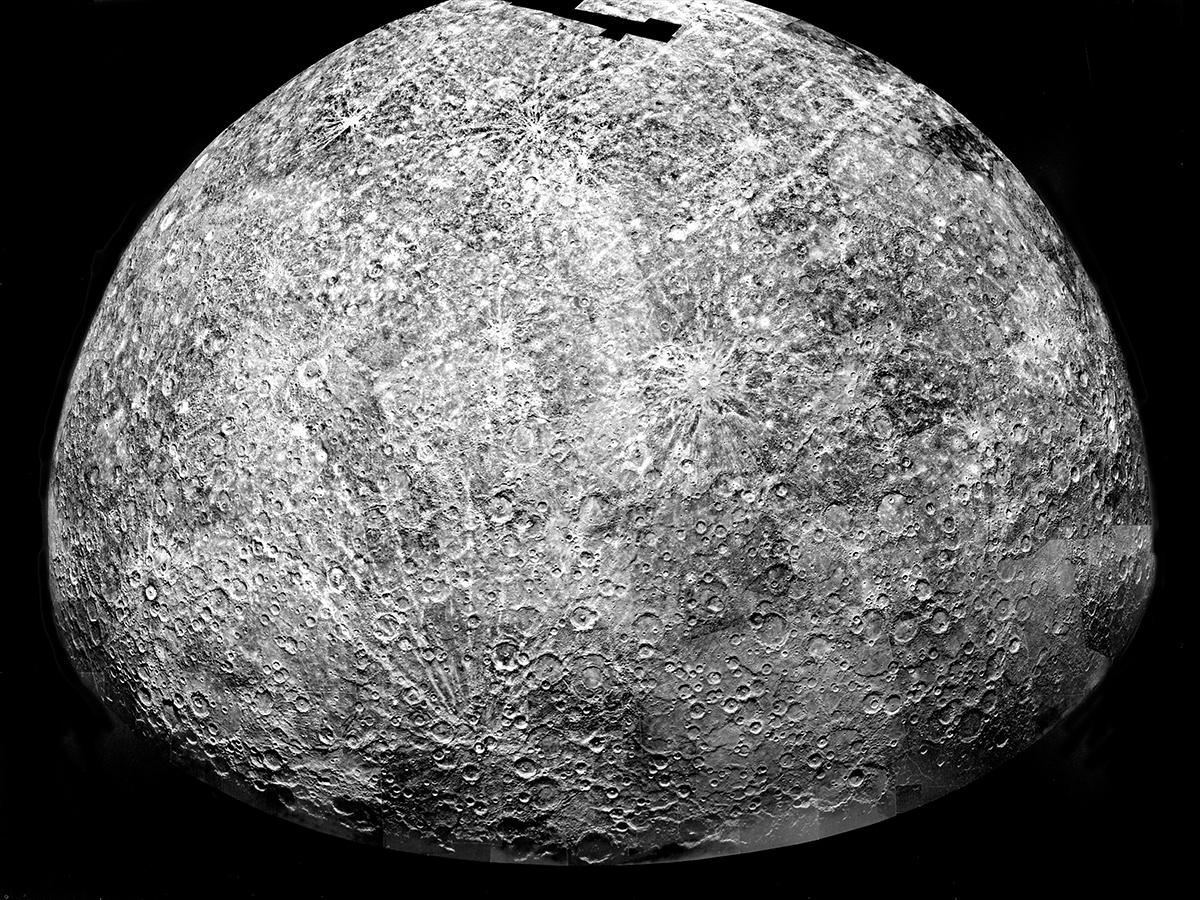 Mercury: Computer Photomosaic of the Southern Hemisphere