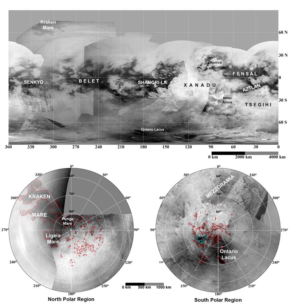 Maps of Saturn's moon Titan