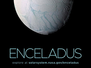 Saturn's Moon Enceladus Poster - Version A