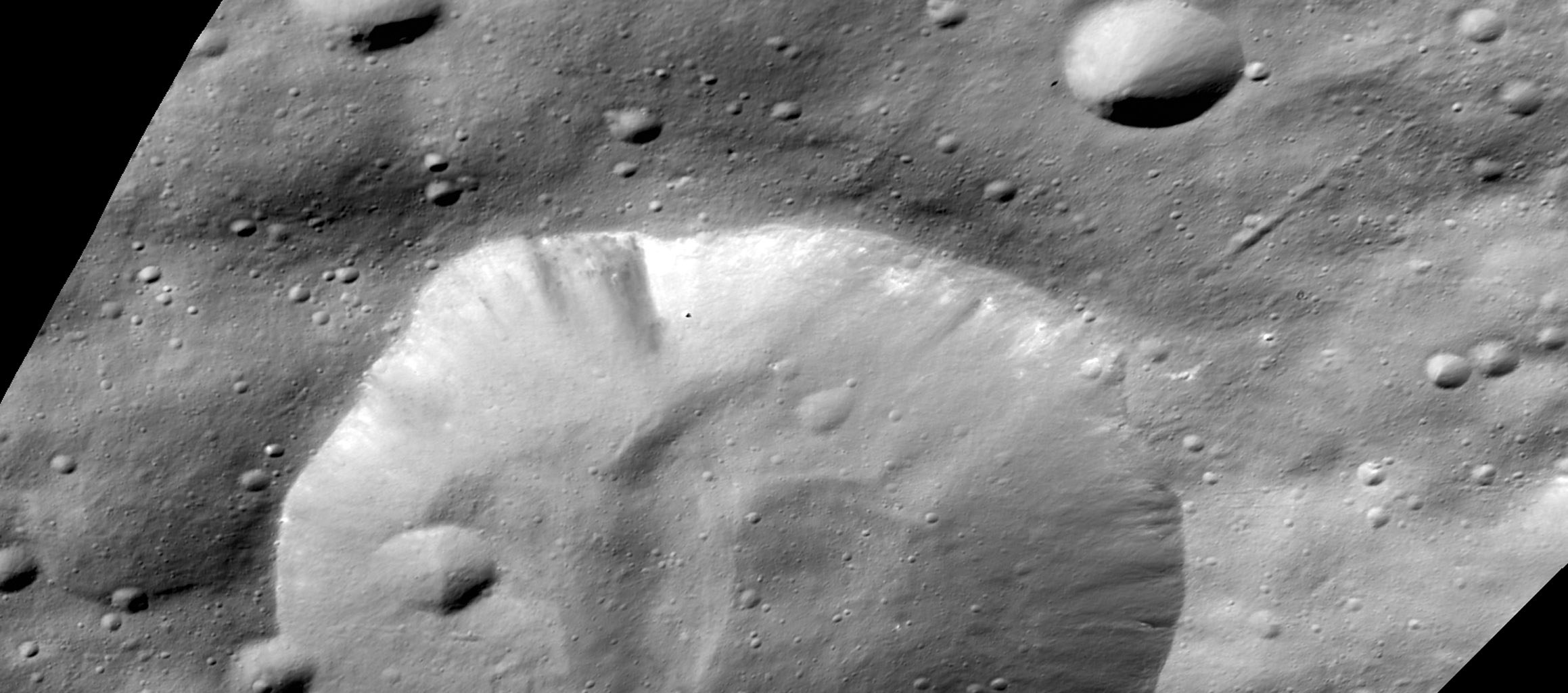 Bellicia Crater, in Visible Light