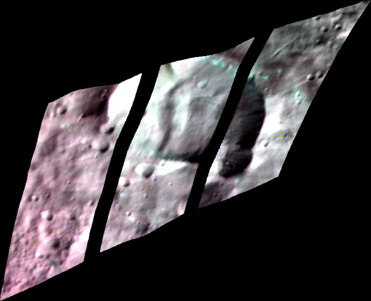 Contrast-Enhanced Image of Bellicia Crater