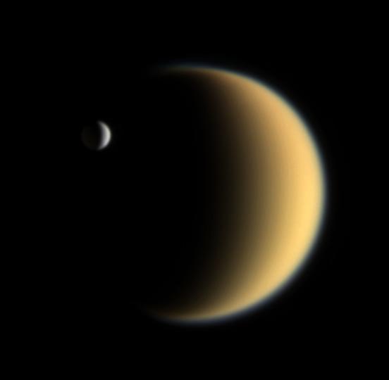 Titan and Enceladus