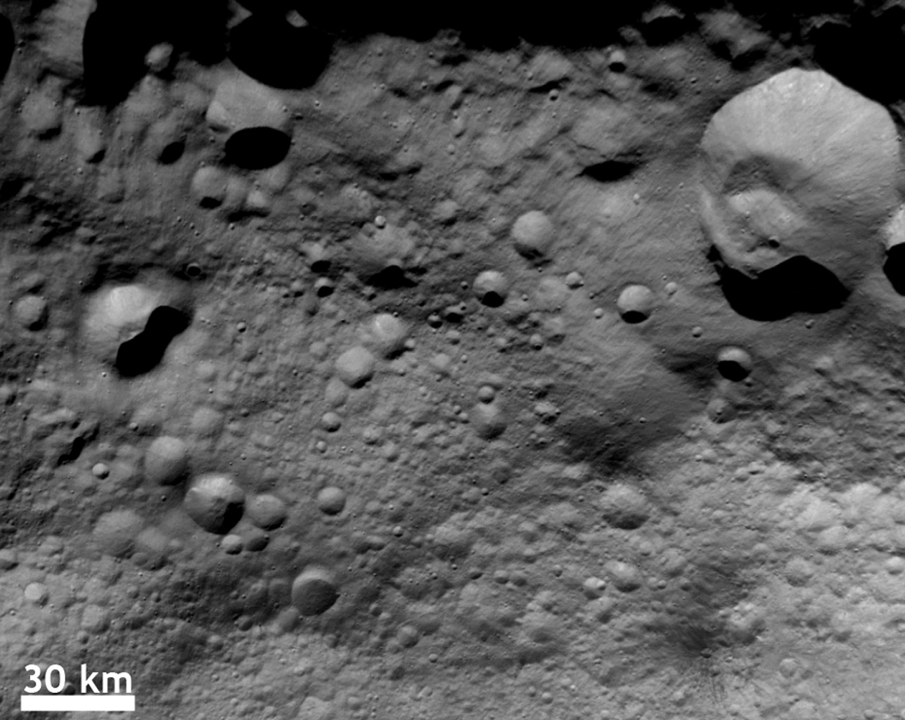 Different Surface Ages on Vesta