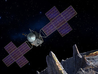 Psyche: Spacecraft and Asteroid (Artist's Concept)