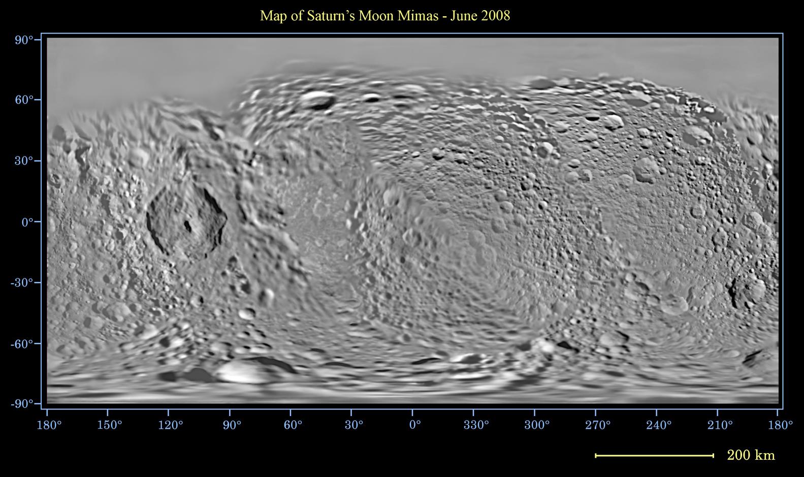 Global map of Saturn’s moon Mimas