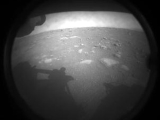 Perseverance Rover's First Image from Mars