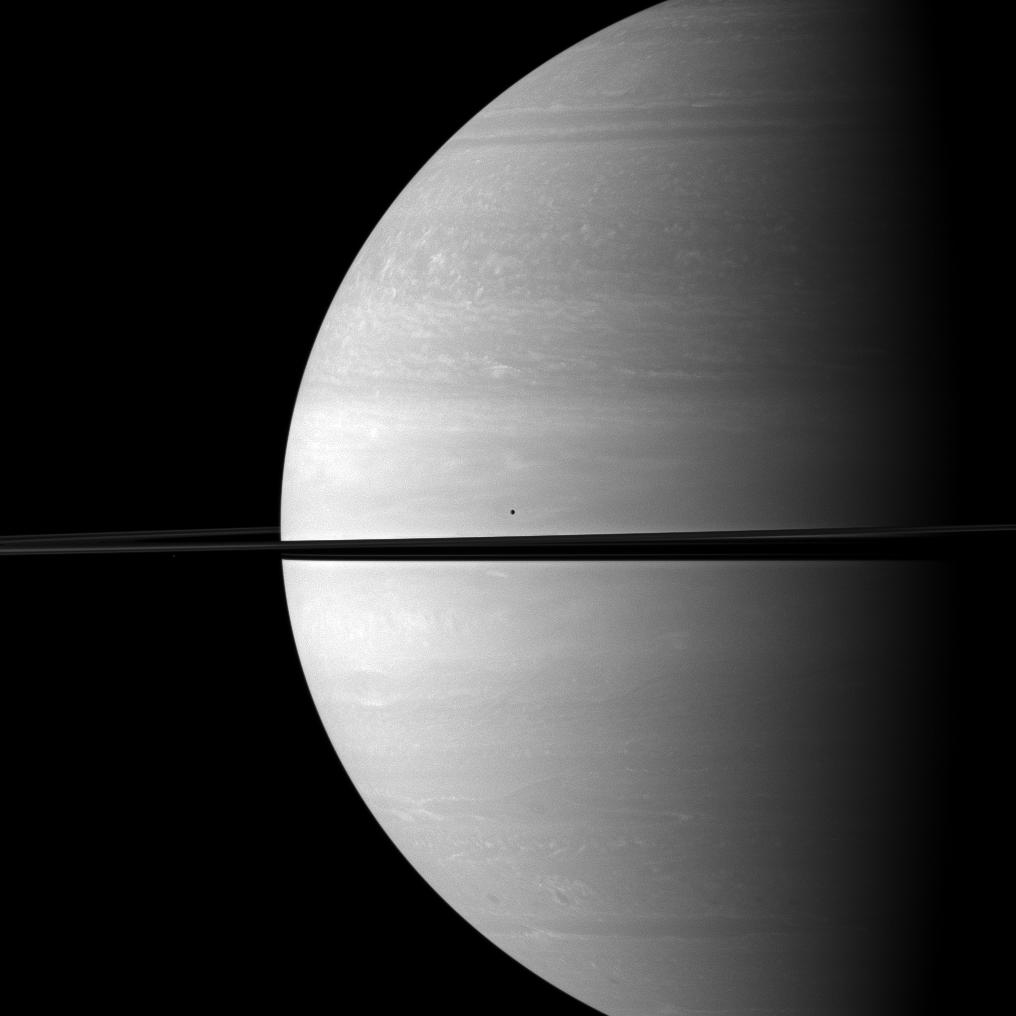 Saturn, Mimas and Janus