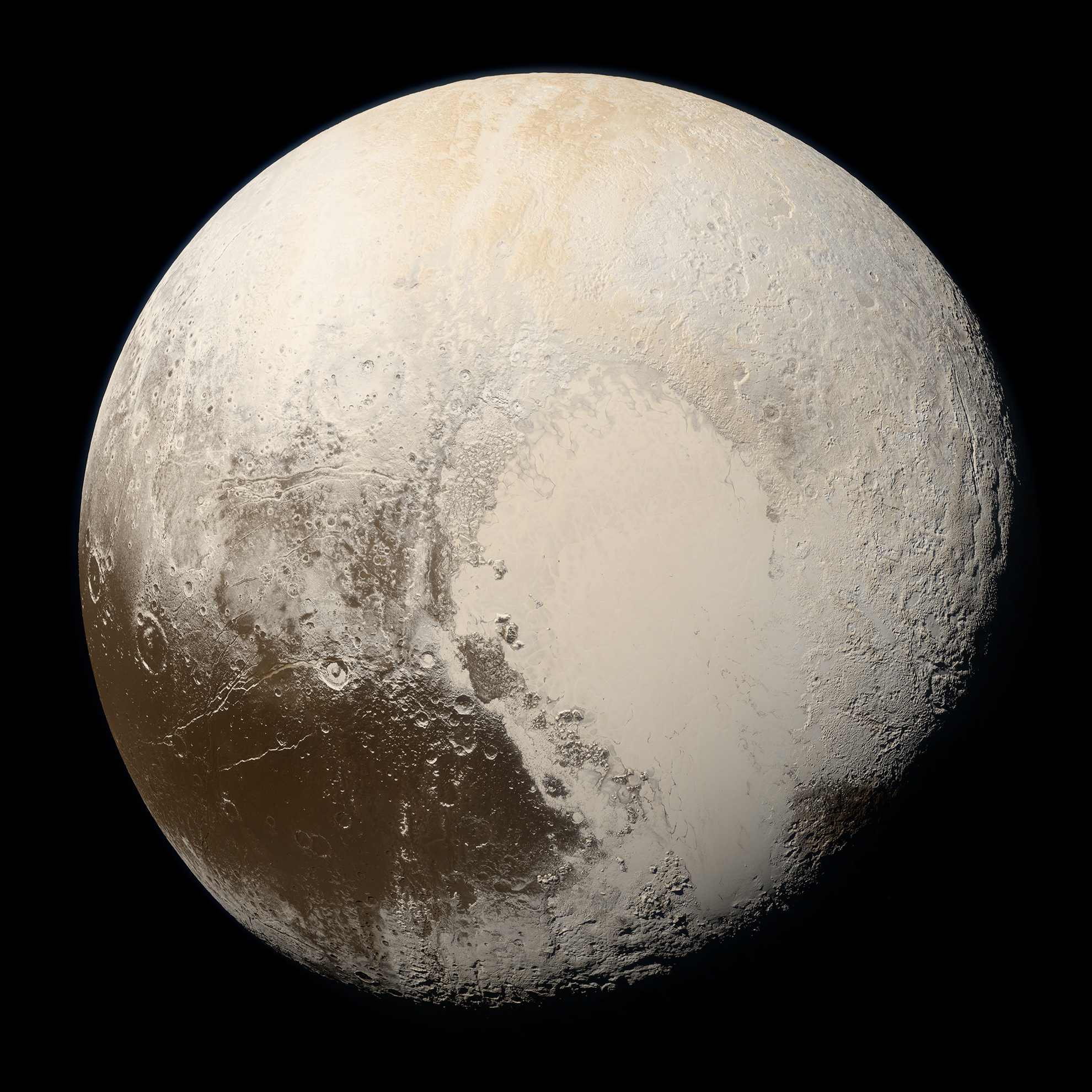 pluto size and color