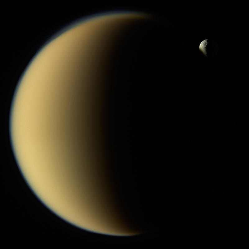 Tethys and Titan