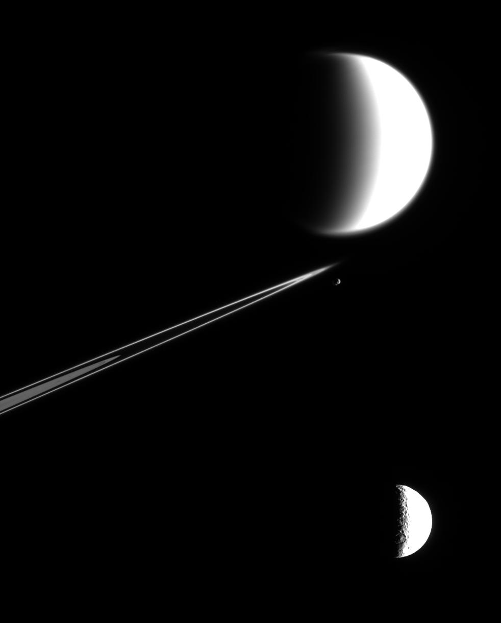 Tethys, Epimetheus, Titan