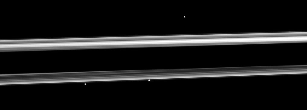 Epimetheus, Pandora and Prometheus and Saturn's rings