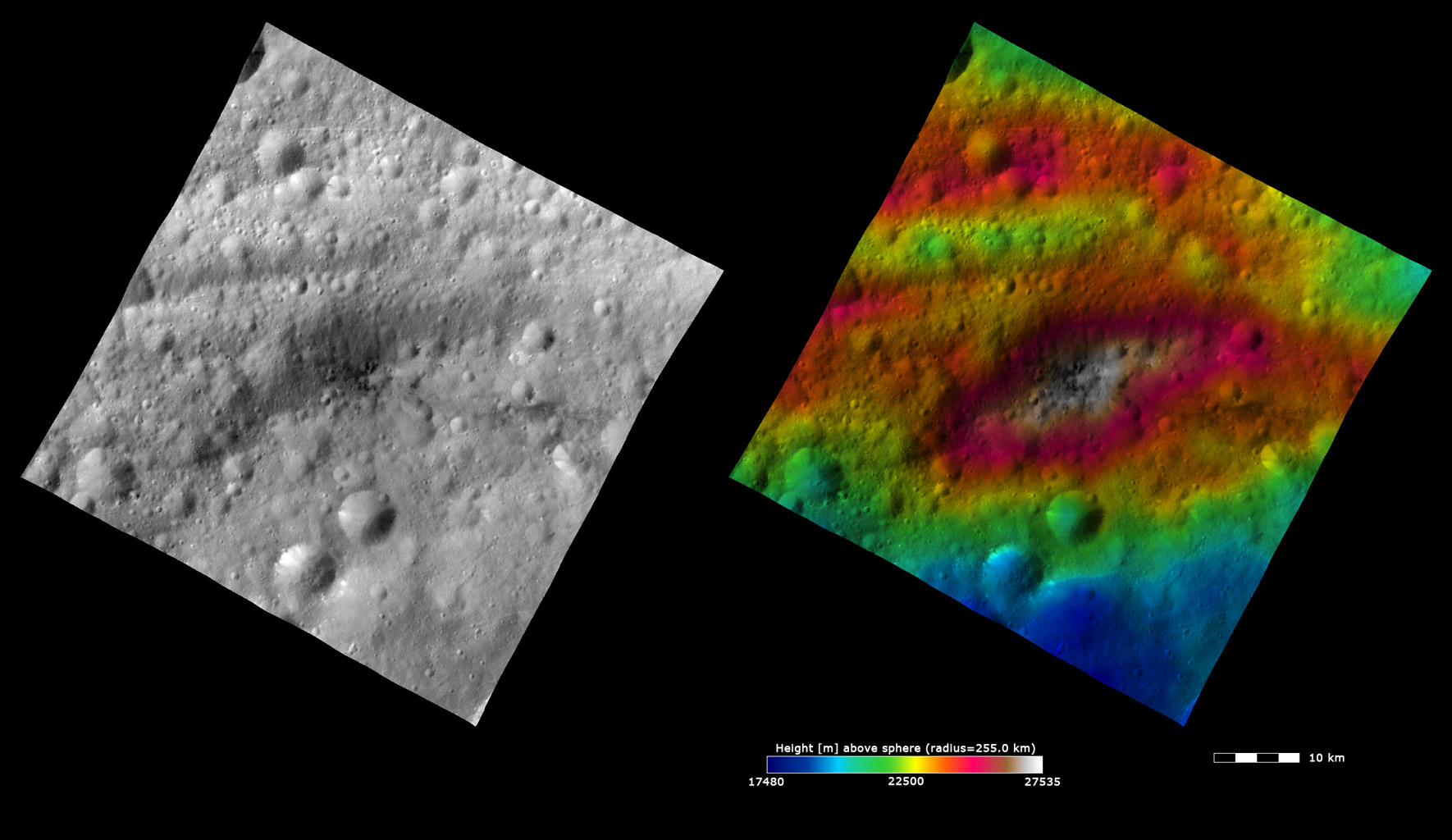 Topography and Albedo Image of Lucaria Tholus