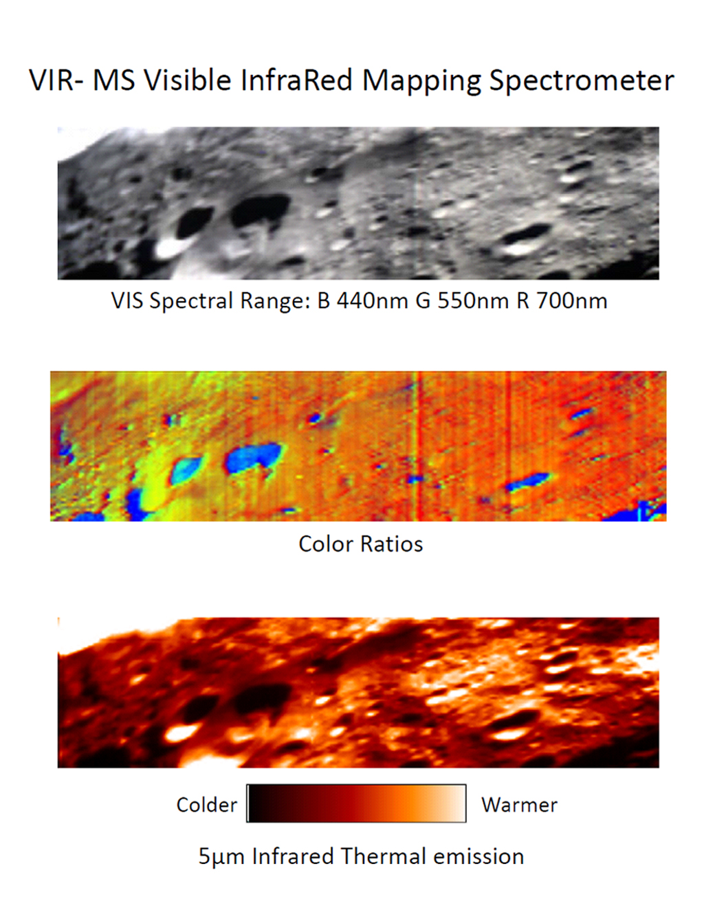 Visible and Infrared Mapping Spectrometer False-Color Image