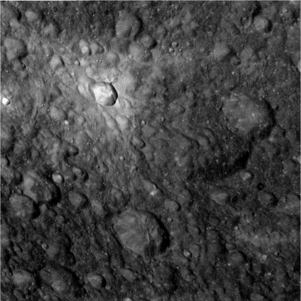 This raw, unprocessed image was taken by NASA's Cassini spacecraft on May 2, 2012. The camera was pointing toward Dione at approximately 9,434 miles (15,183 kilometers) away.