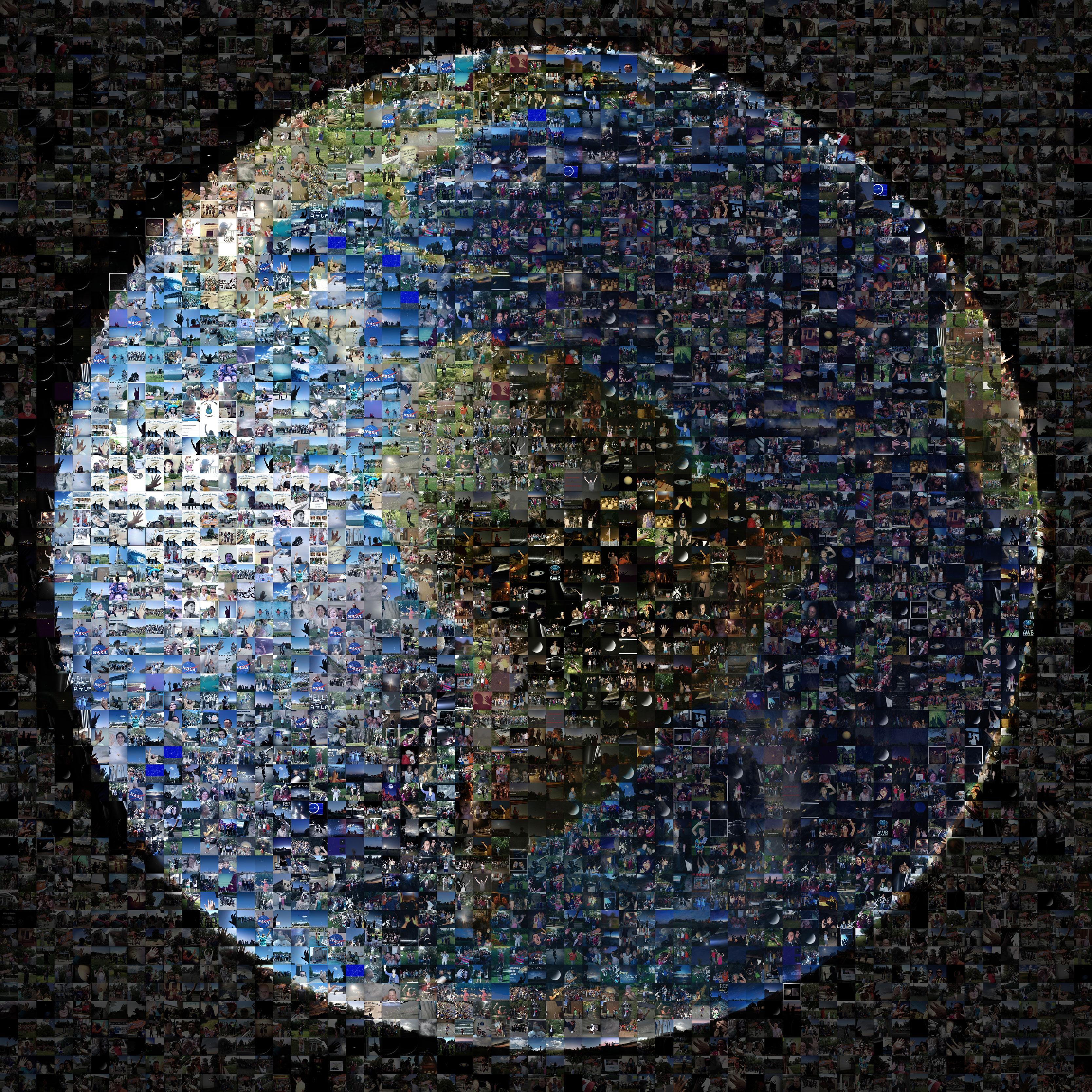 Earth made up by photos of humans