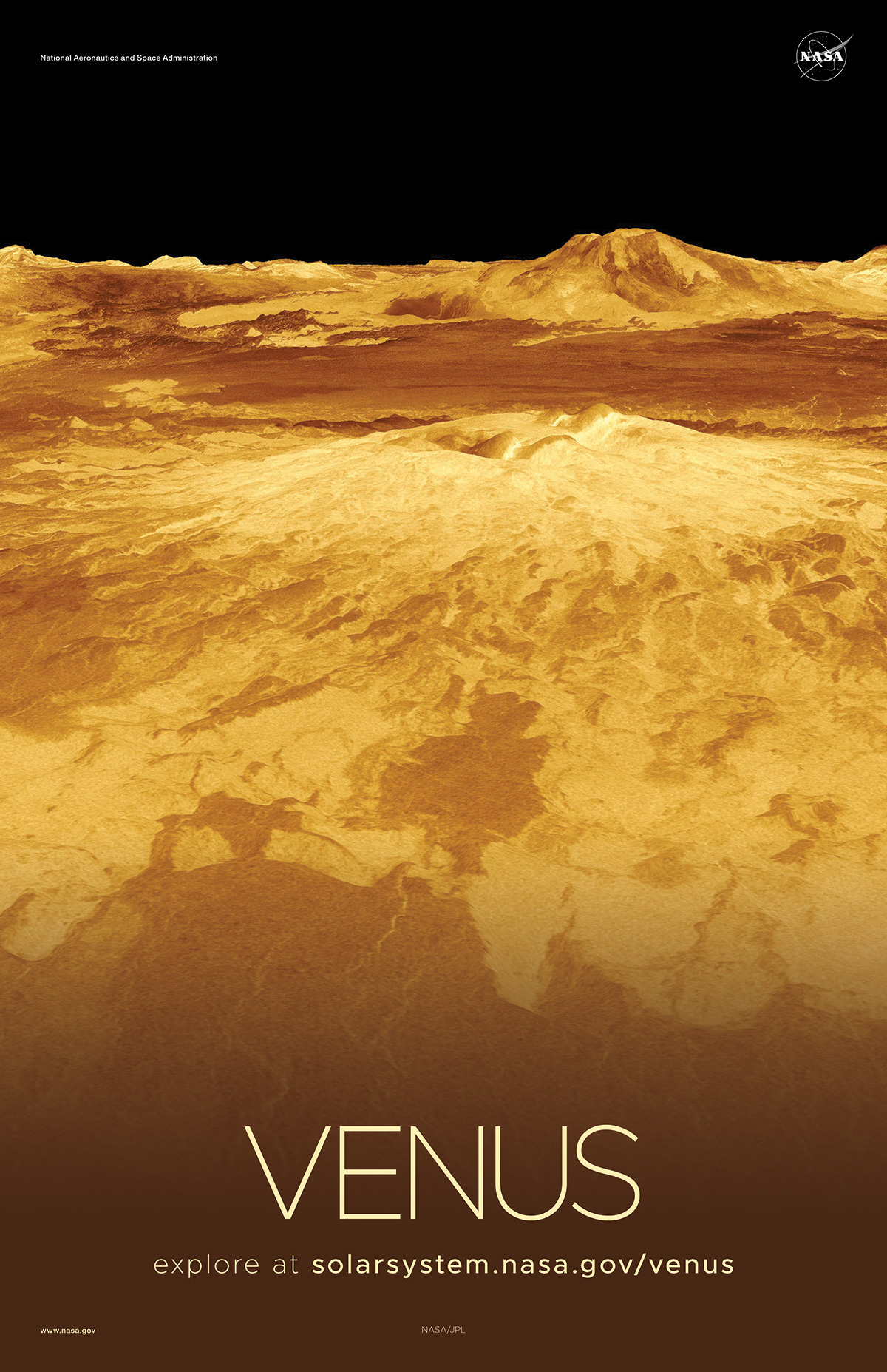 Radar-generated Surface view of Venus.