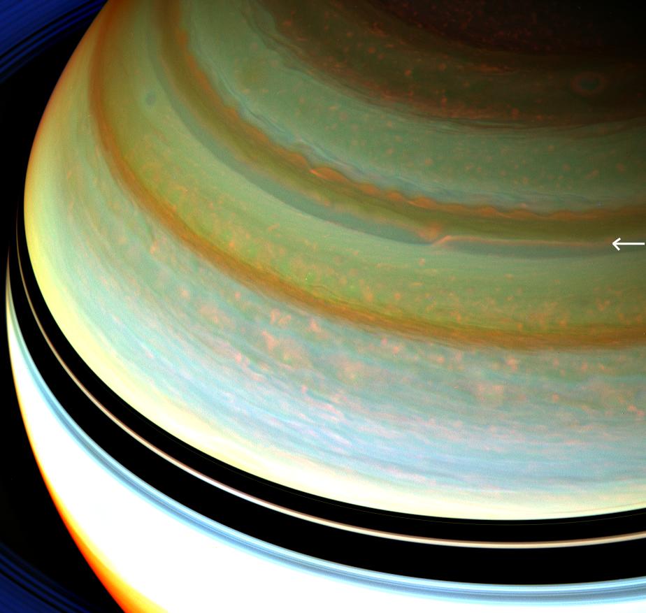Saturn's Jet in False Colors