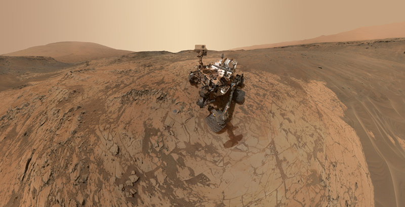 Curiosity Rover on Mars Surface