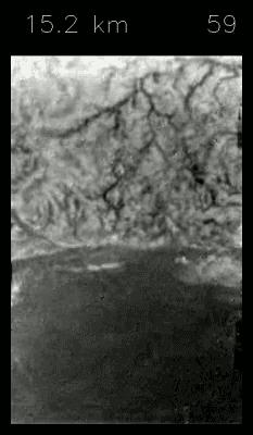 Animation: Descent Through Clouds to Surface