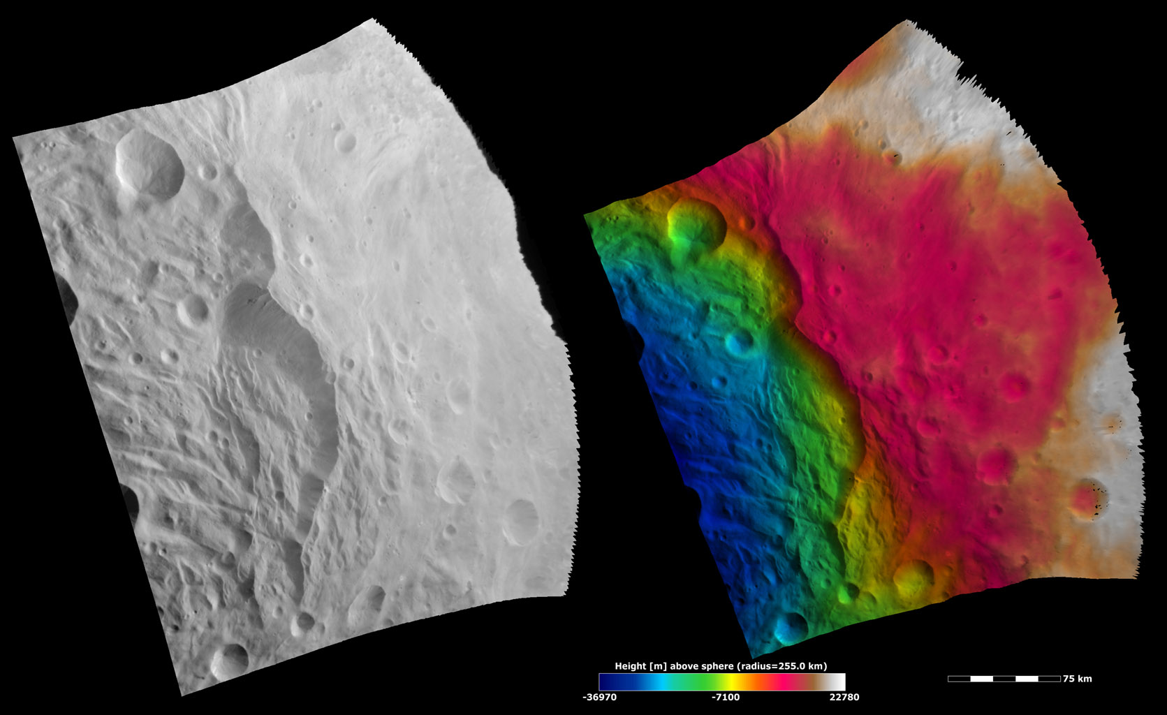 Topography of a Scarp and Hummocky Terrain
