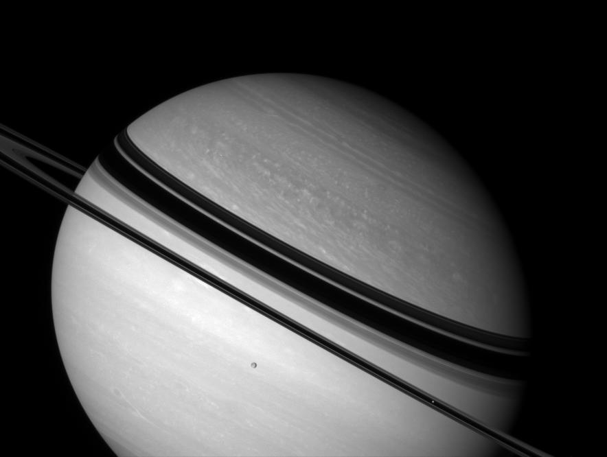 Saturn, Dione and Mimas