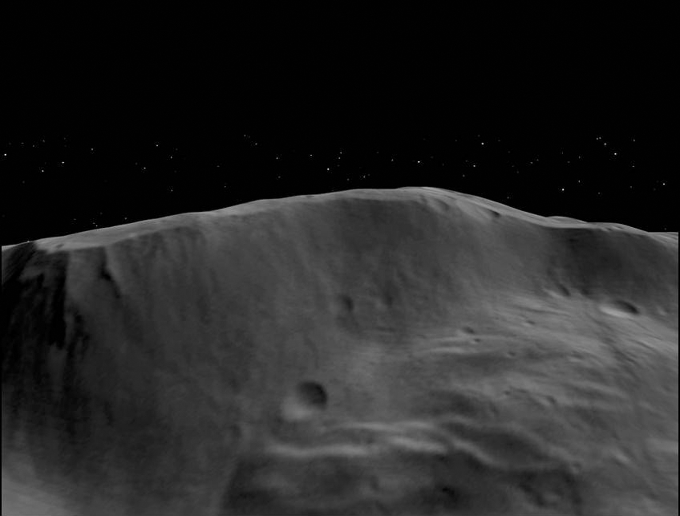 Miitopia 3DS 3D Topography Model Of RHEASILVIA On The Asteroid