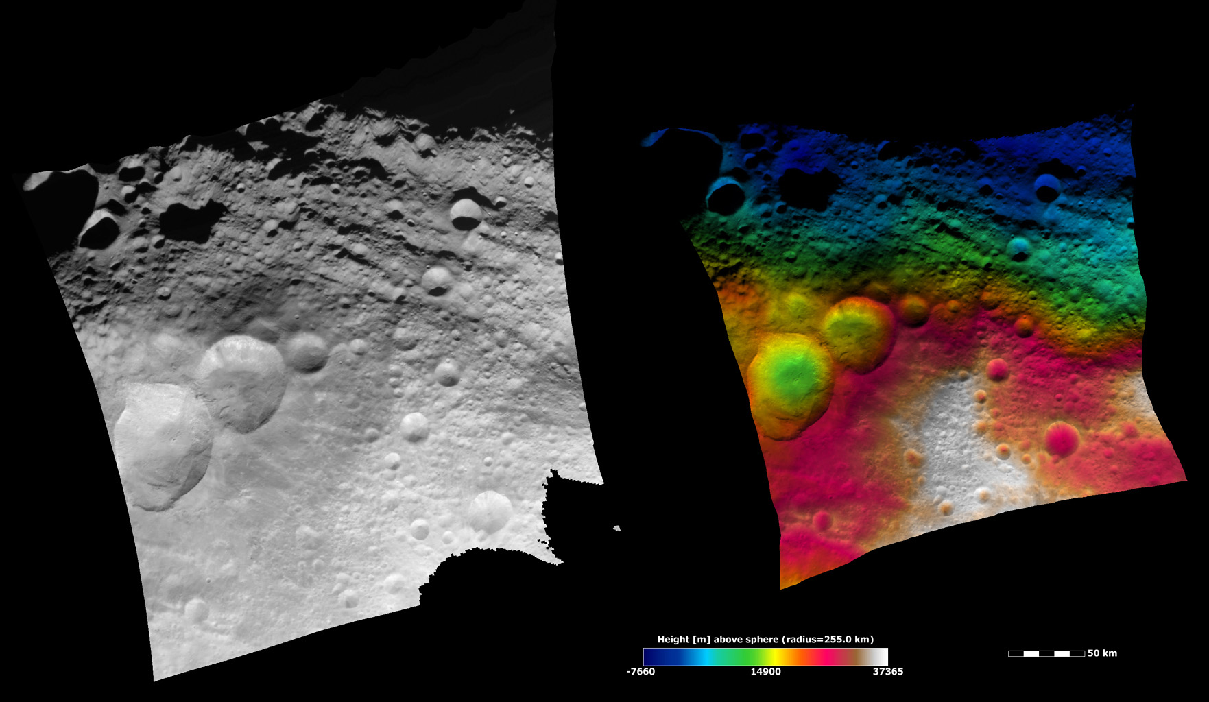 Topography of the 'Snowman Craters' and Surrounding Area
