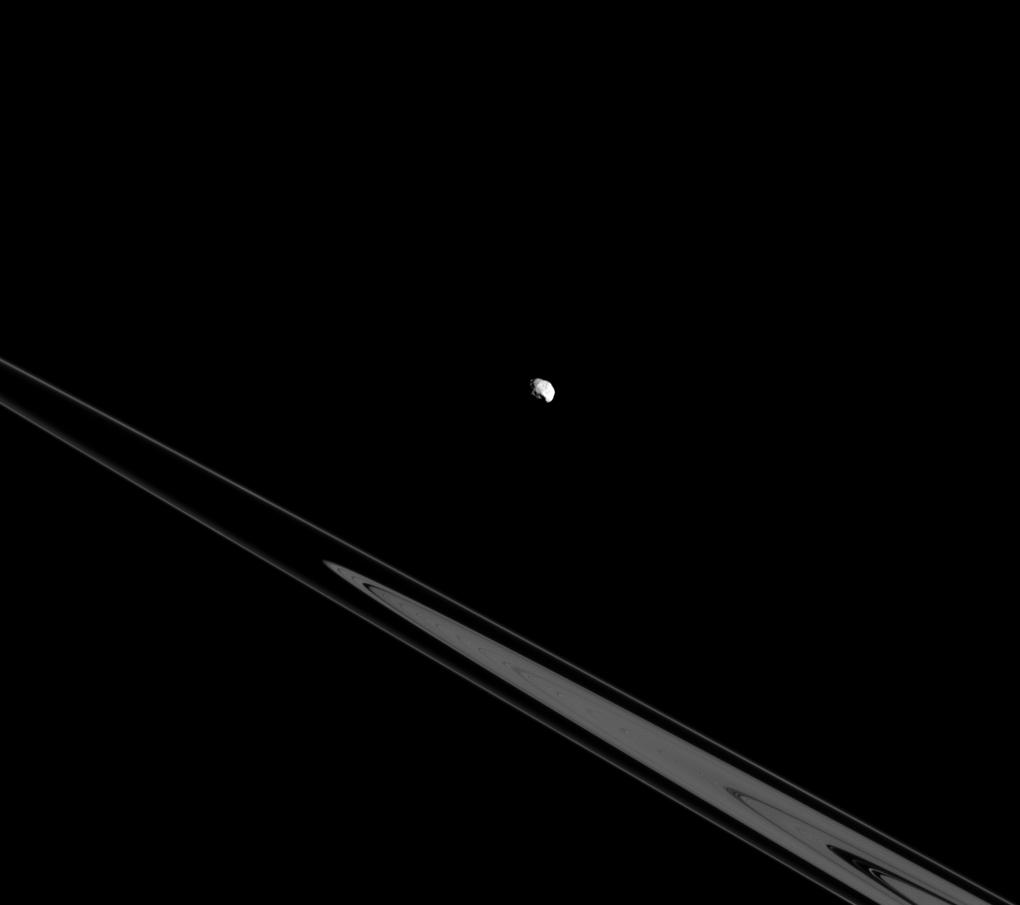 Epimetheus and Saturn's rings