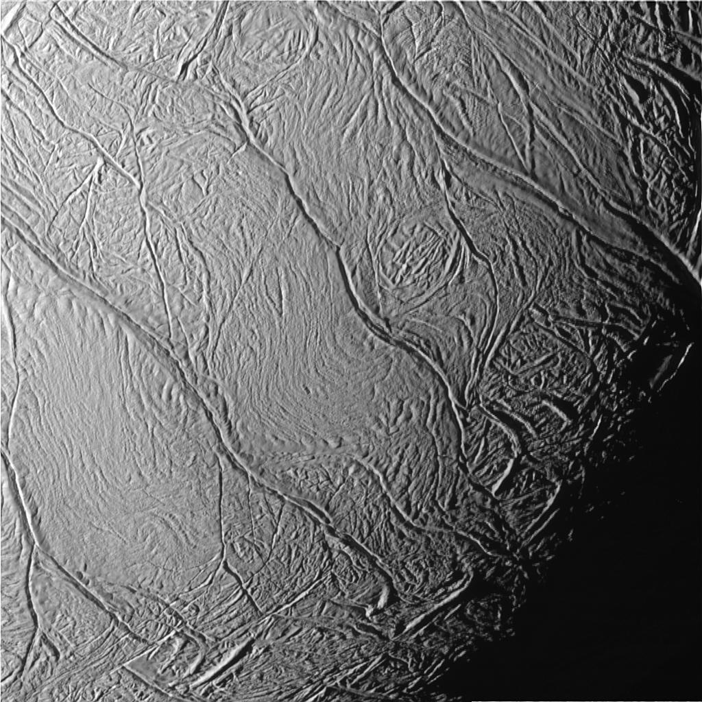 Close-up view of Enceledus