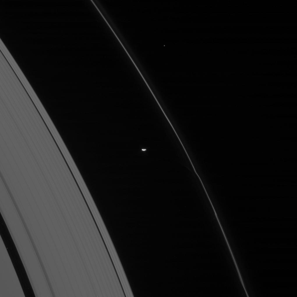 Prometheus and Saturn's ringss