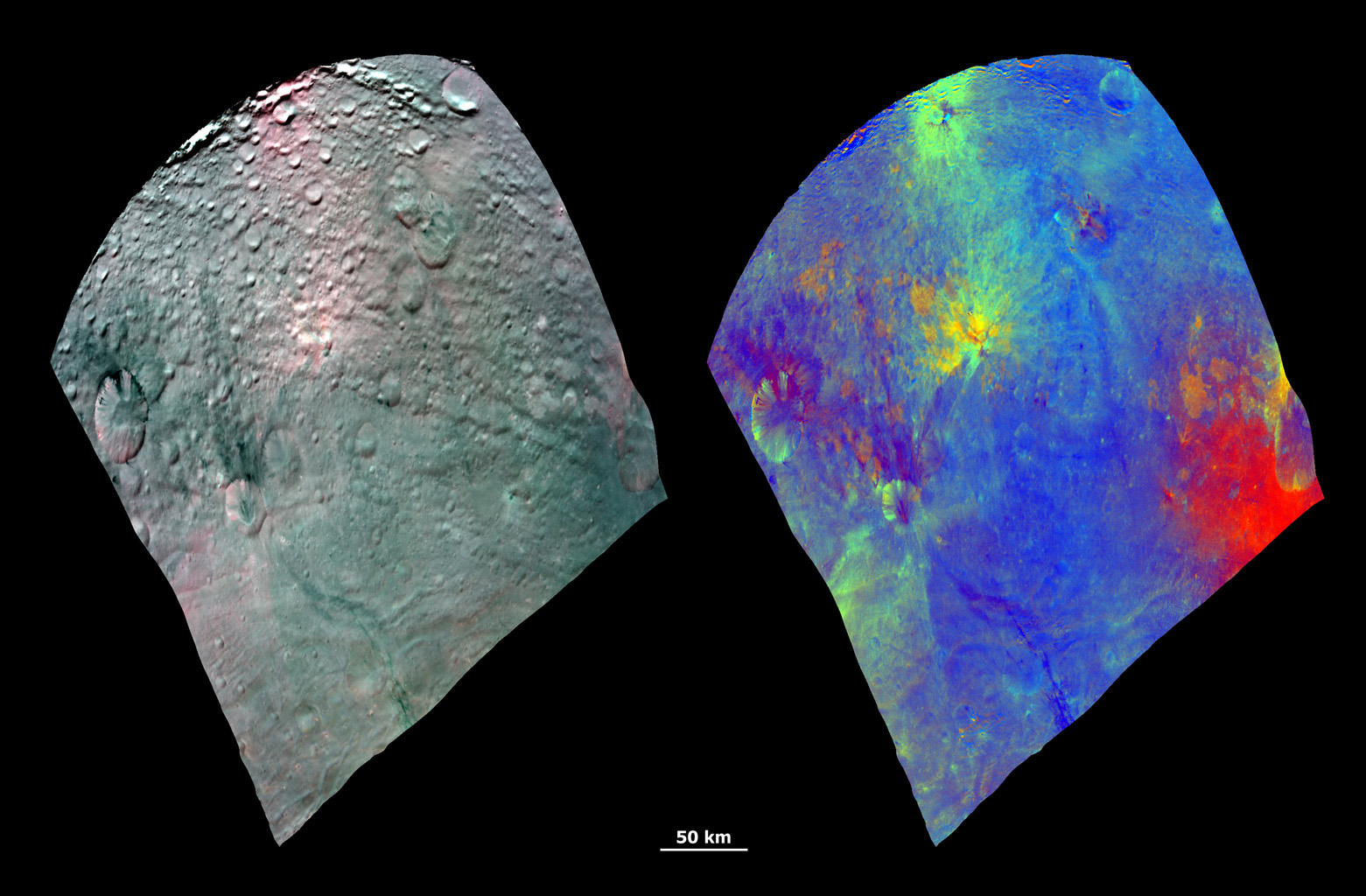 Color Composite Images of Vesta